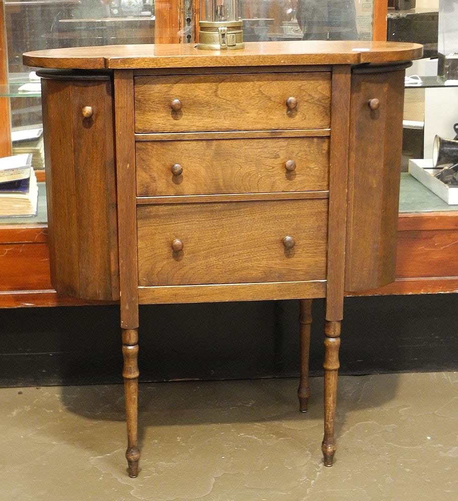 Vintage Geo.J.Lippert Walnut Sewing Cabinet, 30"h. (1 of 3)