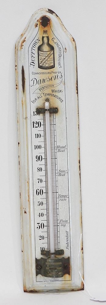 Dawsons Perfection Dufftown Porcelain Enamel Thermometer, 16"h. (1 of 3)