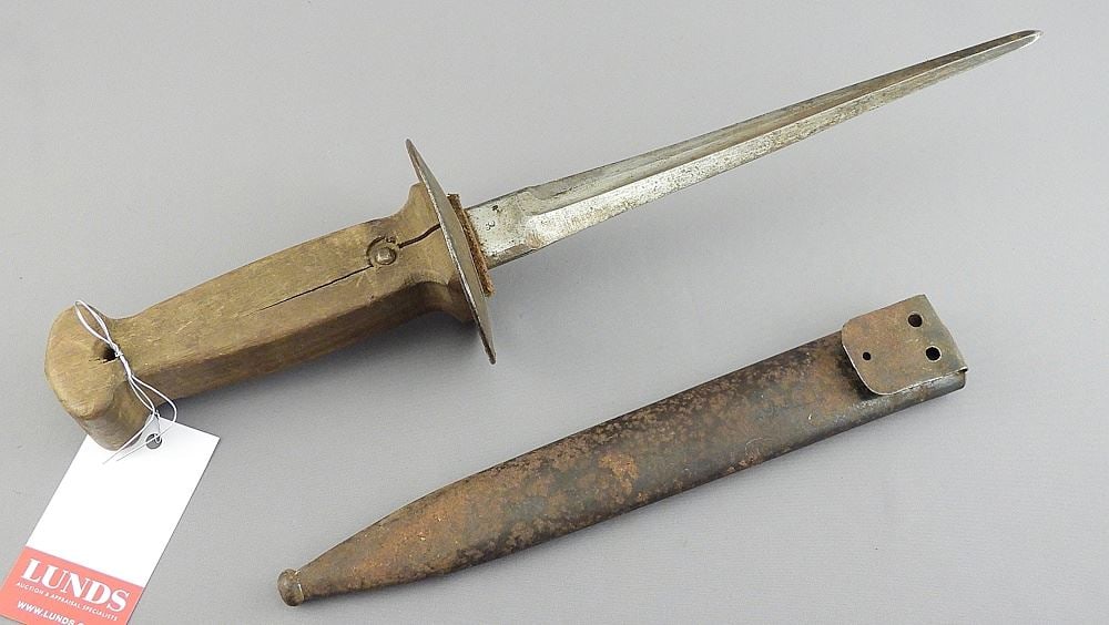 19th C. Wood Handle Dagger, 14"L (as found). (1 of 2)
