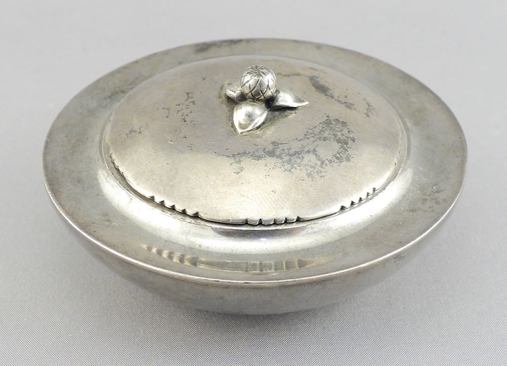 Georg Jensen 925s (marked) Silver Box #145, 64.6g. (1 of 4)