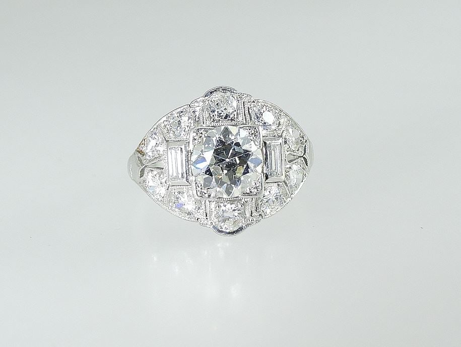 Platinum (marked) 1.26ct Diamond Ring, Size 6 1/4, 5.5g. (1 of 5)