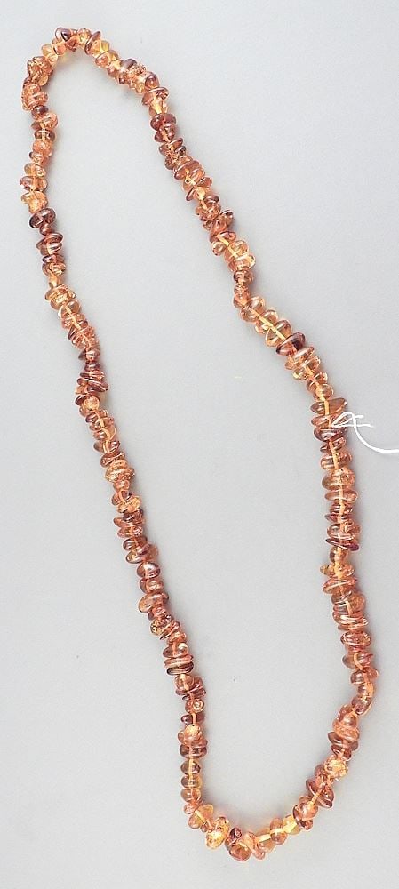 Strand of Amber Beads, Approximately 19".: Strand of Amber Beads, Approximately 19".