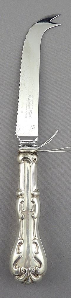 Sterling Silver (marked) Cheese Knife, RGH, 8 1/2"L, 56g.: Sterling Silver (marked) Cheese Knife, RGH, 8 1/2"L, 56g.