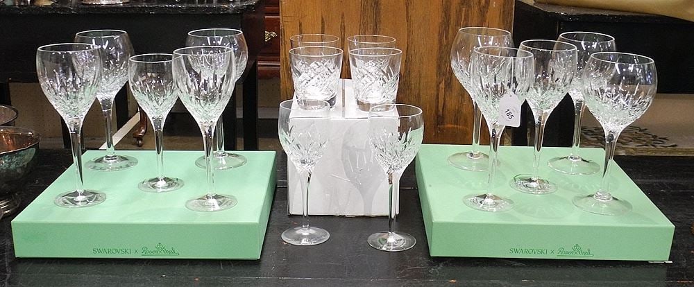 Collection of Stuart Crystal, Various Patterns. (1 of 6)