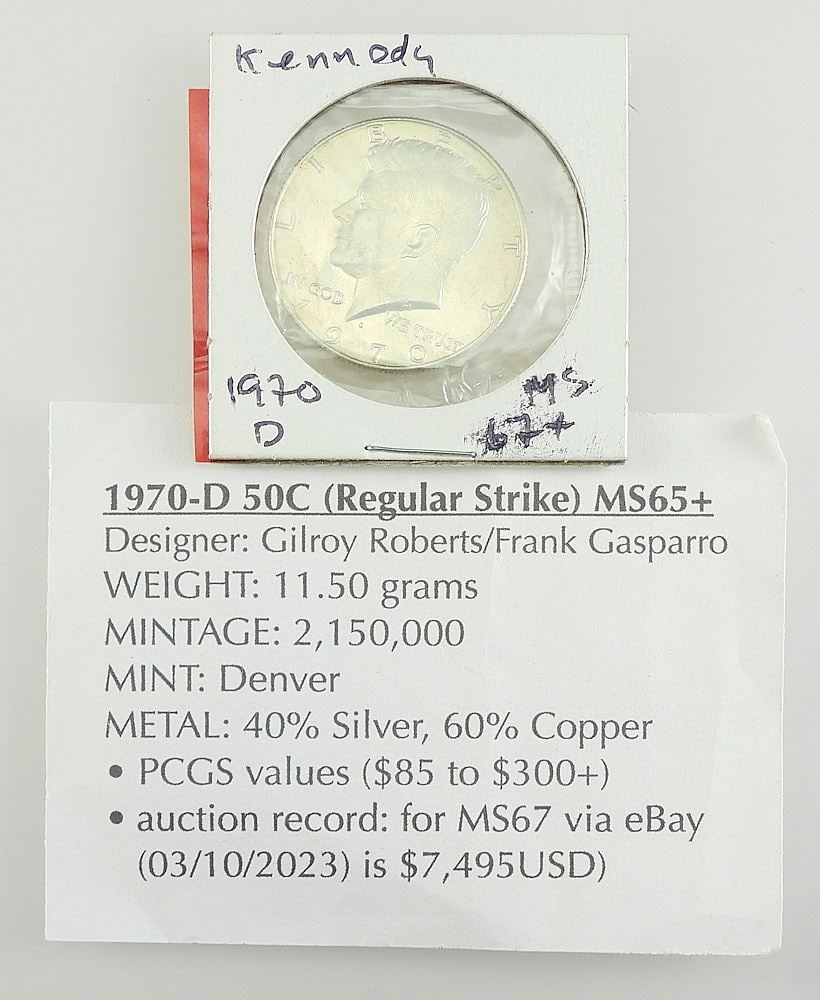 1970-D 50C Regular Strike Roberts/ Gasparro, 11.5g. (1 of 3)