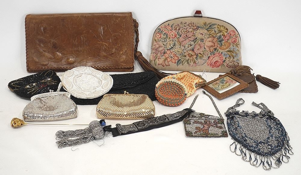 Collection of Evening Bags Including Art Deco Cut Steel/Whiting & Danz/ Beaded & Hat Pin. (1 of 3)