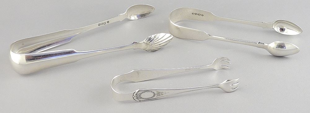 Three Hallmarked & Sterling Sugar Nips, 4 1/2 - 6 1/8"L, 90g. (1 of 3)