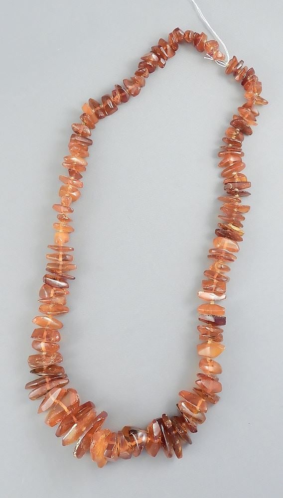 Graduated Amber Pebble Necklace, 24"L. (1 of 2)
