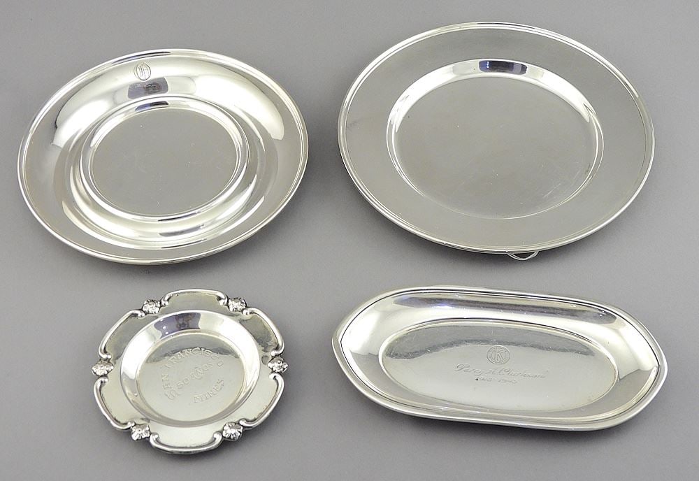 Four Sterling Silver (marked) Dishes , 3 1/2 - 6 1/4"w, 210g. (1 of 5)