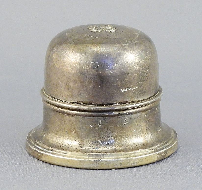 Birks Sterling Silver Domed Ring Box , 1 5/8"h, 64g.: Birks Sterling Silver Domed Ring Box , 1 5/8"h, 64g.