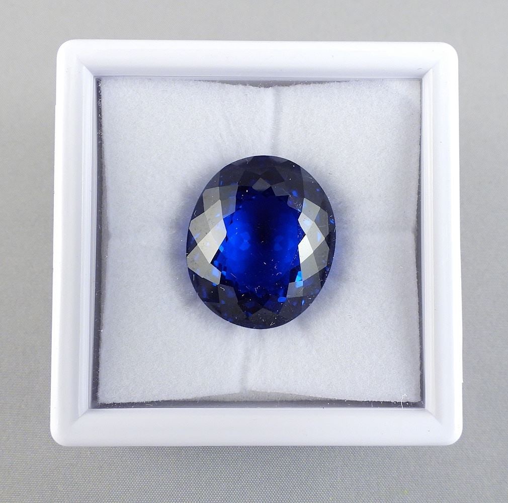 53.25ct Oval Modified Brilliant Cut Blue Topaz w/Appraisal 1017.: 53.25ct Oval Modified Brilliant Cut Blue Topaz w/Appraisal 1017.