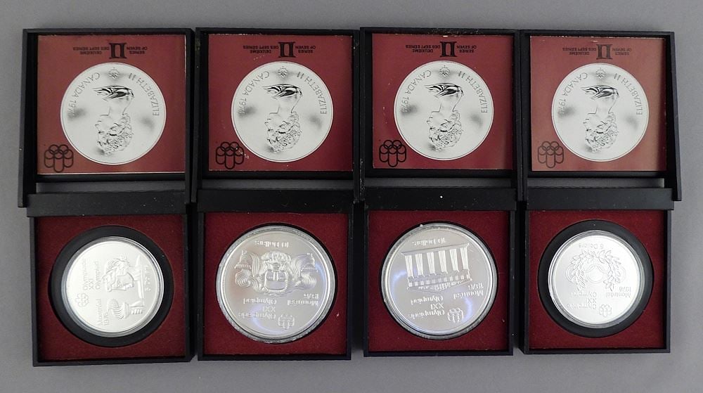 1974 Olympics Series 2 Silver Proof Set.: 1974 Olympics Series 2 Silver Proof Set.