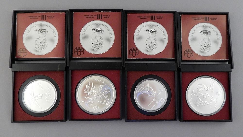1975 Olympics Series 3 Silver Proof Set.: 1975 Olympics Series 3 Silver Proof Set.