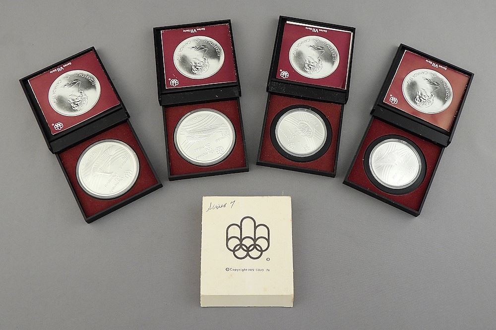 1978 Olympics Series 7 Silver Proof Set.: 1978 Olympics Series 7 Silver Proof Set.