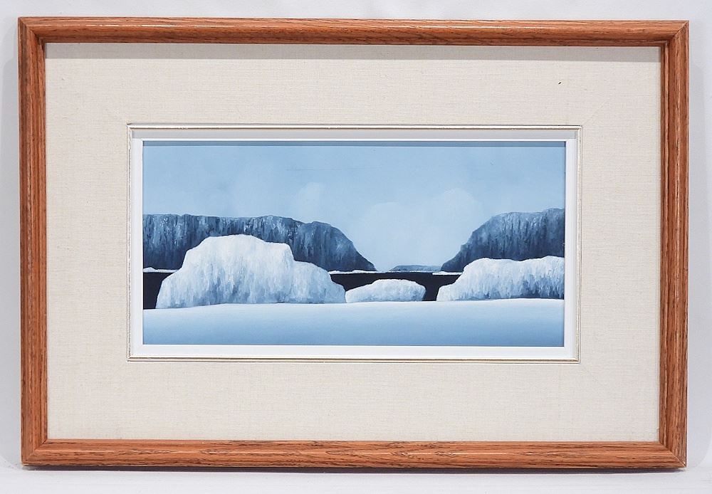 Acrylic on Board signed Ken M. Kirkby, 6 x 16", "Arctic" #1326. (1 of 4)