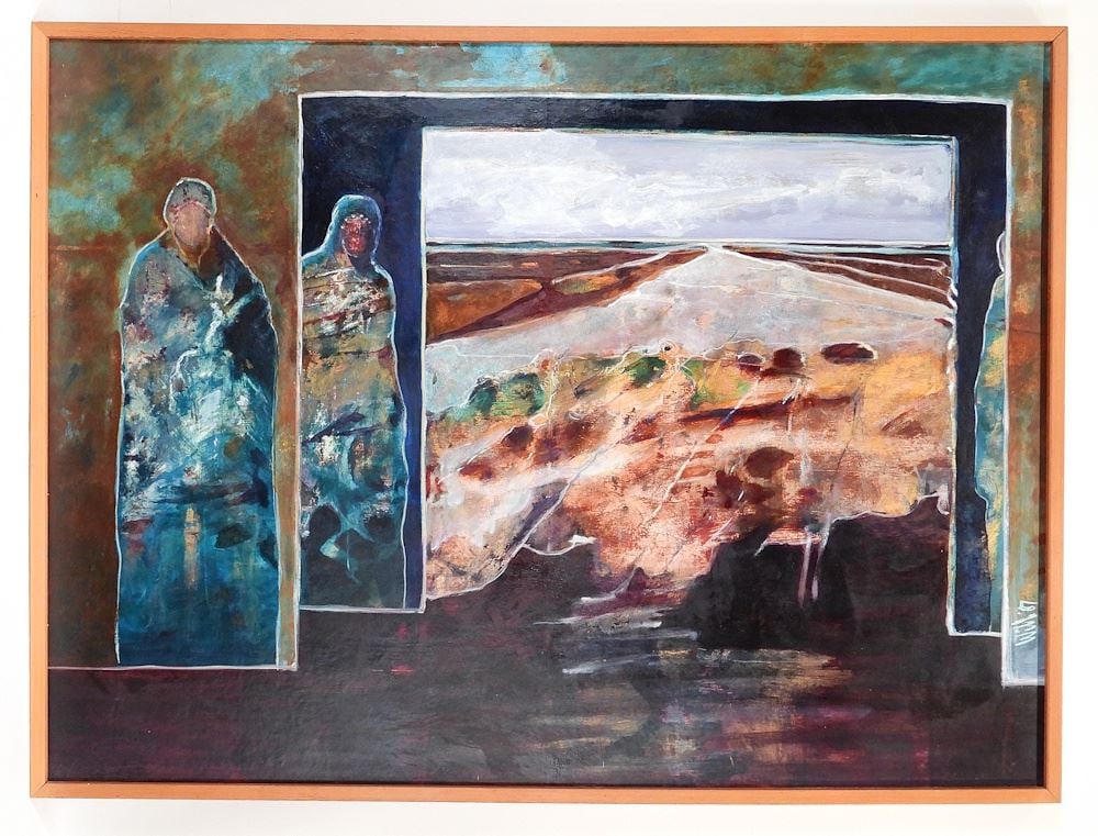 Oil on Masonite signed Will (Julsing) '87, 36 x 48", "Tidal Flats" Series. (1 of 6)