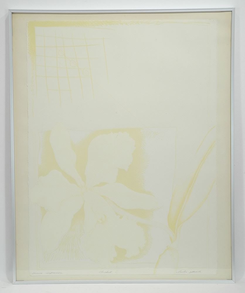 Crown Impression signed Leslie Poole , 30 x 22", "Orchid". (1 of 4)
