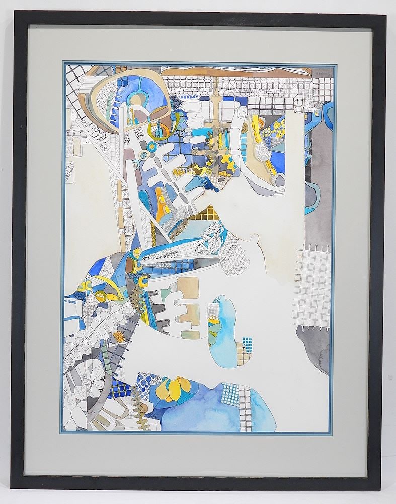 Drawing w/Watercolour signed Tanta DeStaffany Pennington), 29 1/2 x 21 1/2", "Industrial Forms: Drawing w/Watercolour signed Tanta DeStaffany Pennington), 29 1/2 x 21 1/2", "Industrial Forms