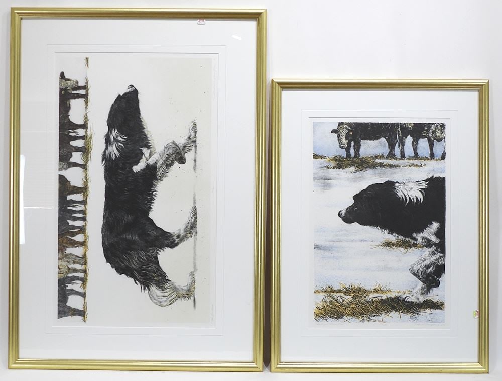 Two Lithographs signed Patrick Douglass Cox, Larger 16 1/2 x 27 1/4 " "The Cowhand" &... (1 of 6)