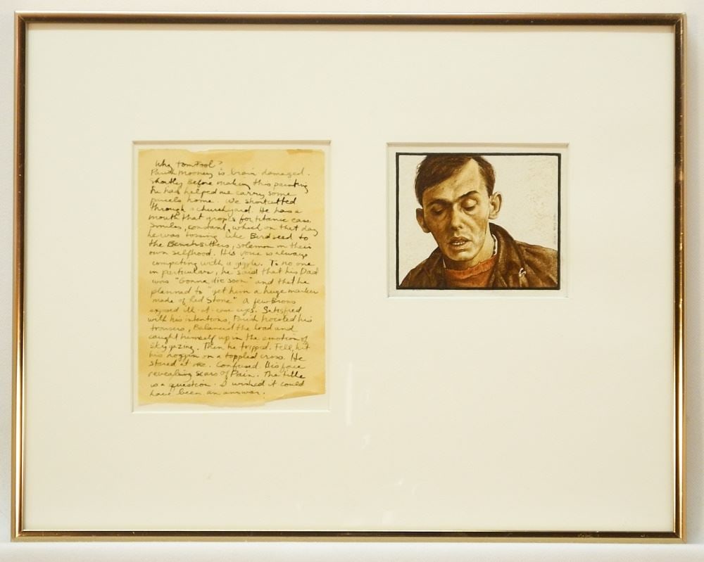 Oil on Gessoed Paper signed Susan King 1980, 3 1/4" x 3 3/4", "Tom Fool", includes Letter.: Oil on Gessoed Paper signed Susan King 1980, 3 1/4" x 3 3/4", "Tom Fool", includes Letter.