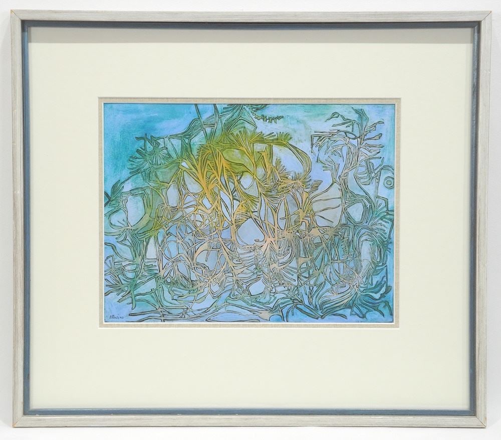 Mixed Media on Paper signed (P.K. Page) Irwin, 8 3/8 x 11 1/8", "Bright Augury". (1 of 4)