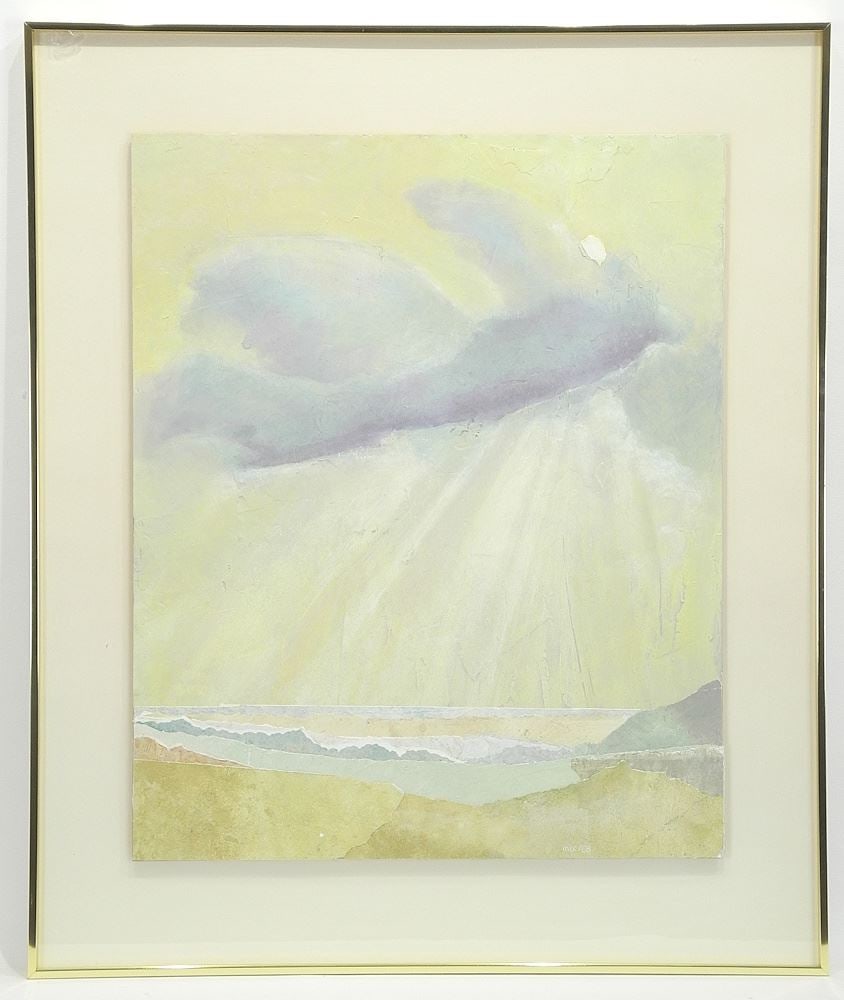 Oil Collage on Paper signed (Philip) Mix'88, 28 1/2 x 24", "Chimaera". (1 of 6)