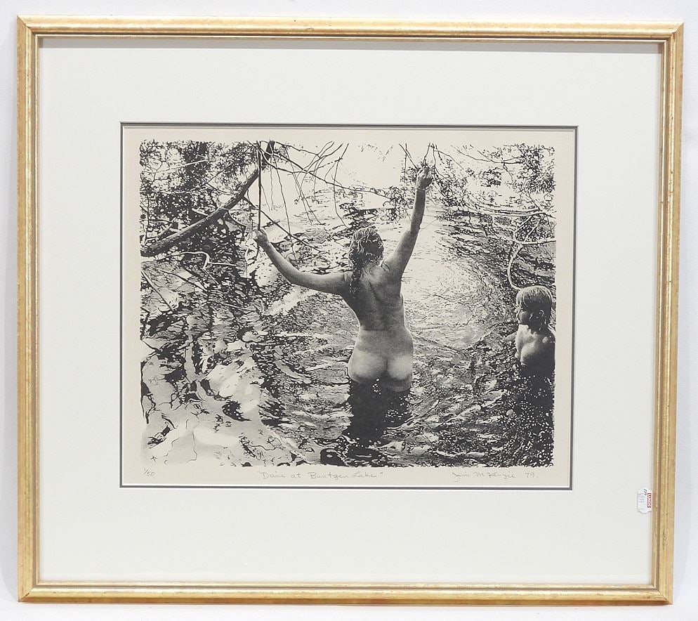 Lithograph signed Jim McKenzie '79, 12 x 15" "Diane at Buntzen Lake" #1/50. (1 of 5)
