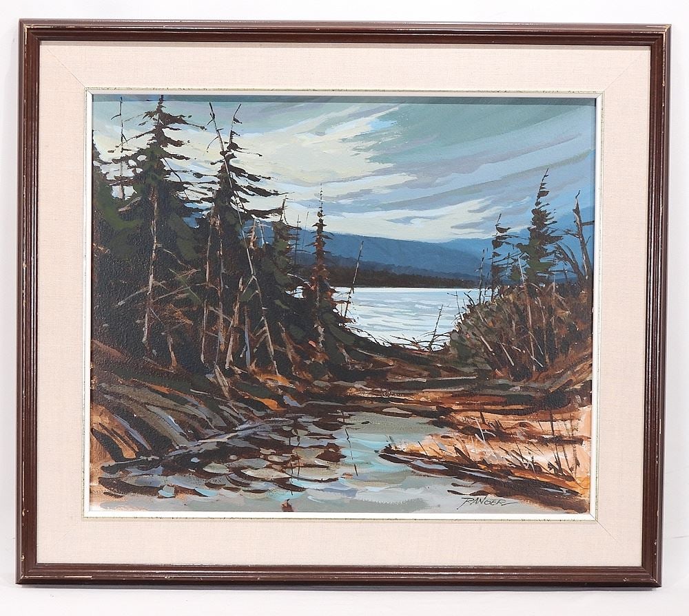 Oil on Canvas signed (Albert) Ranger, 20 x 24" "Island Lake" #612.: Oil on Canvas signed (Albert) Ranger, 20 x 24" "Island Lake" #612.