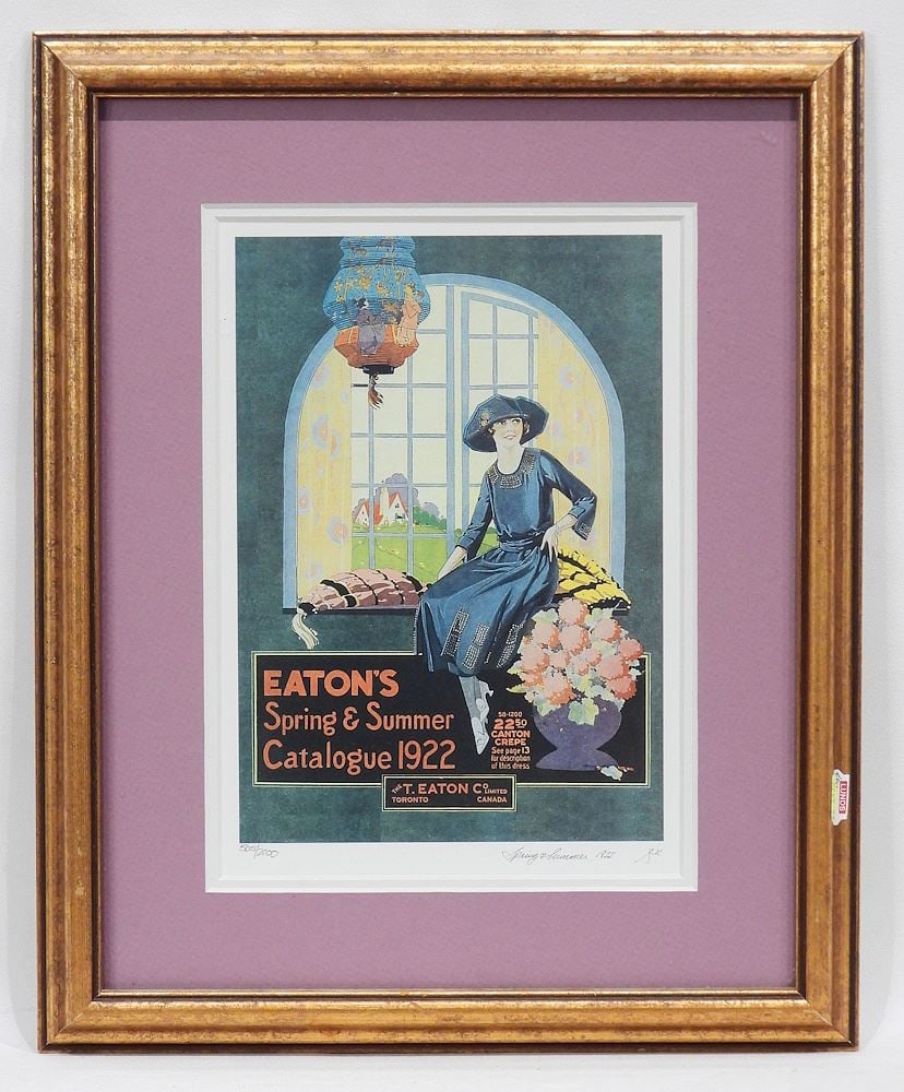 LEP signed by John C. Eaton, 10 x 7" , "Eaton's Spring & Summer Catalogue 1922". (1 of 5)