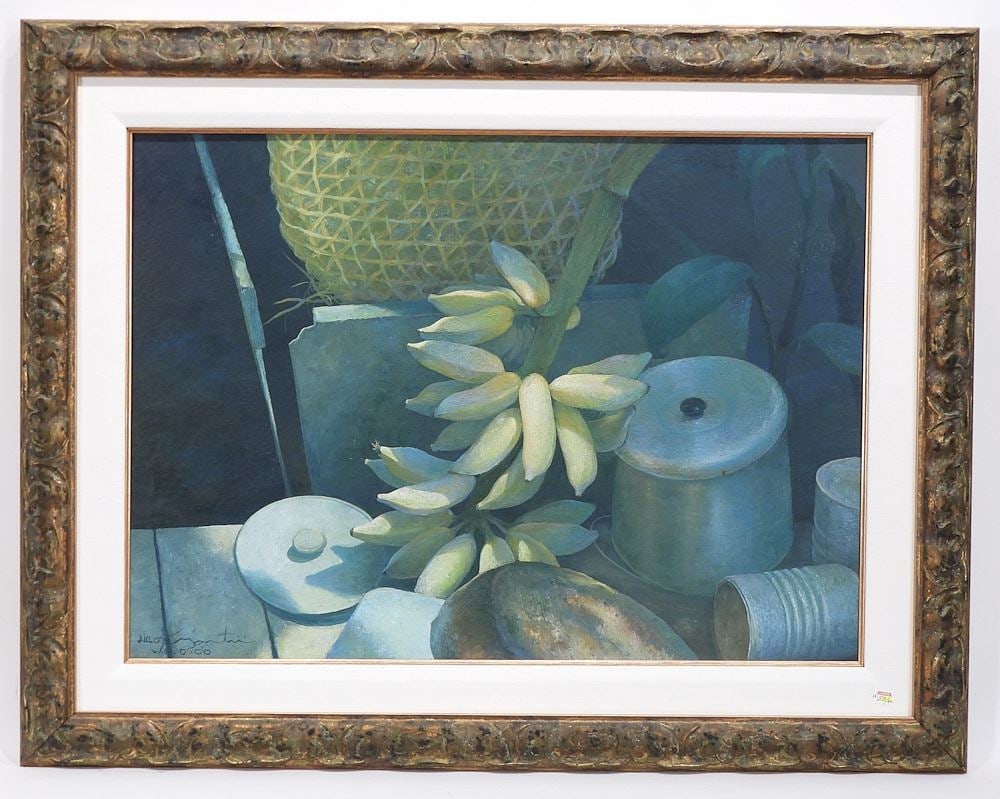Oil on Canvas Indistinctly signed, 20 x 28", "Plantanes". (1 of 5)