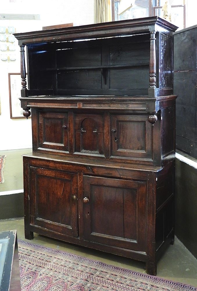 17th C. Oak Livery Chest, 75 1/2 x 54 x 21 1/2". (1 of 3)