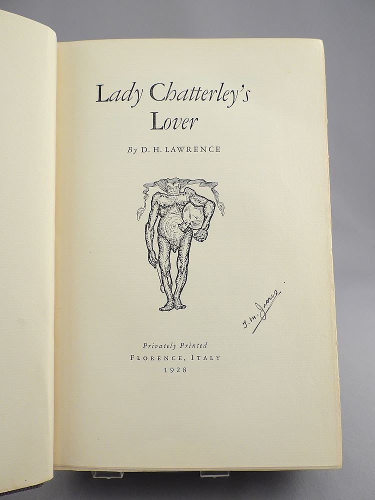 Book: Lady Chatterly's Lover / D.H. Lawrence / Privately Printed / Florence 1928. (1 of 5)