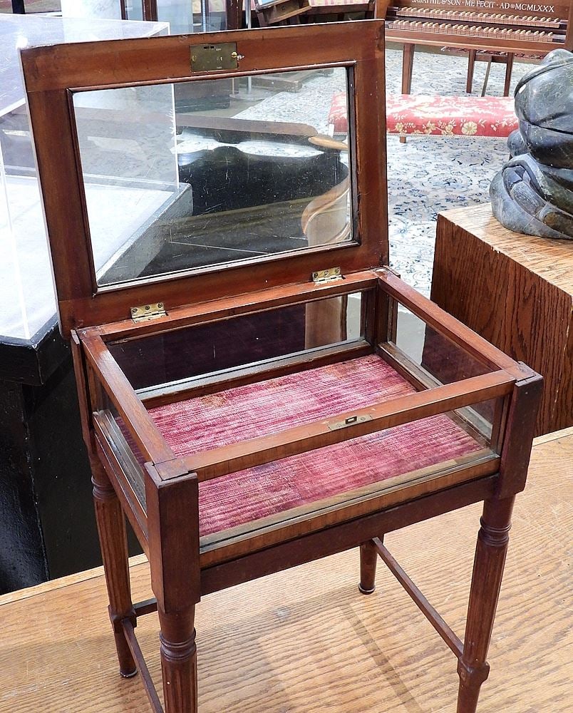 Edwardian Banded Mahogany Specimen Table, 21 1/4"h. (1 of 5)