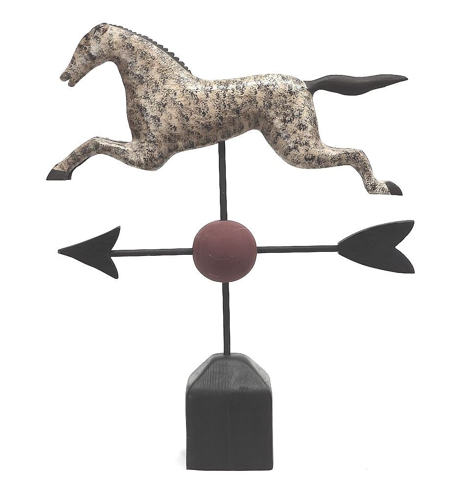 S.R. White Carving & Son Pennsylvania "Horsevane", Dated 7-96 , 20 3/8 x 17 x 4".: S.R. White Carving & Son Pennsylvania "Horsevane", Dated 7-96 , 20 3/8 x 17 x 4".