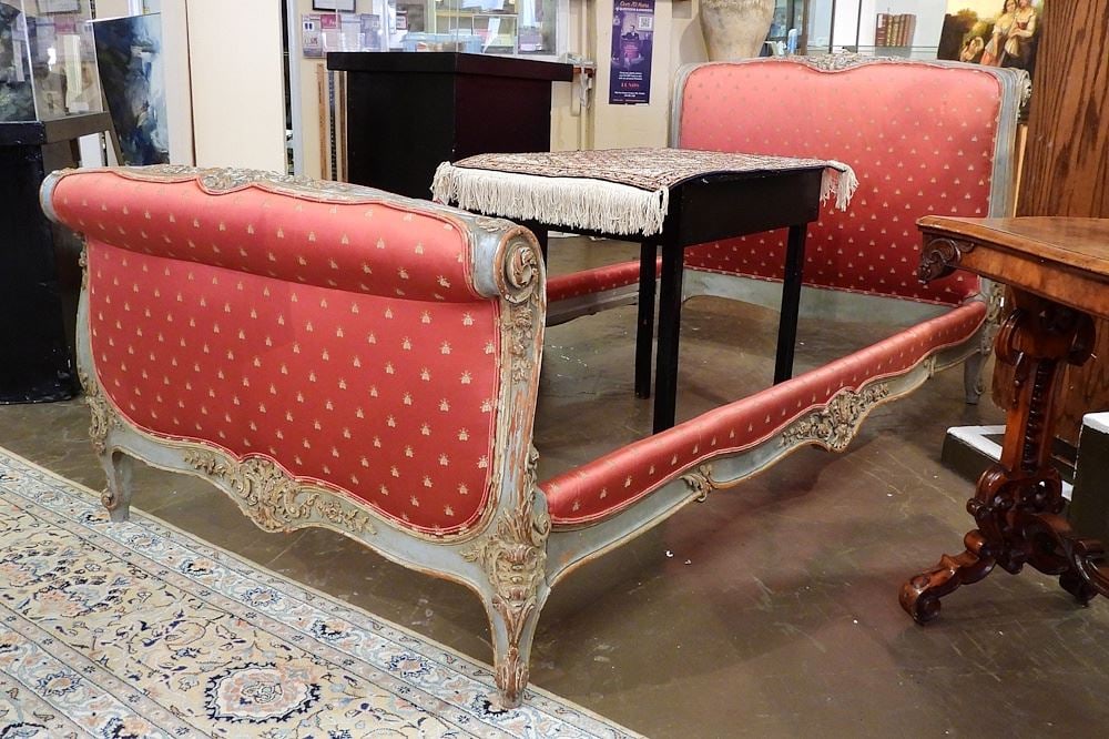 Louis XV Style Paint Decorated Single Bedstead. (1 of 4)