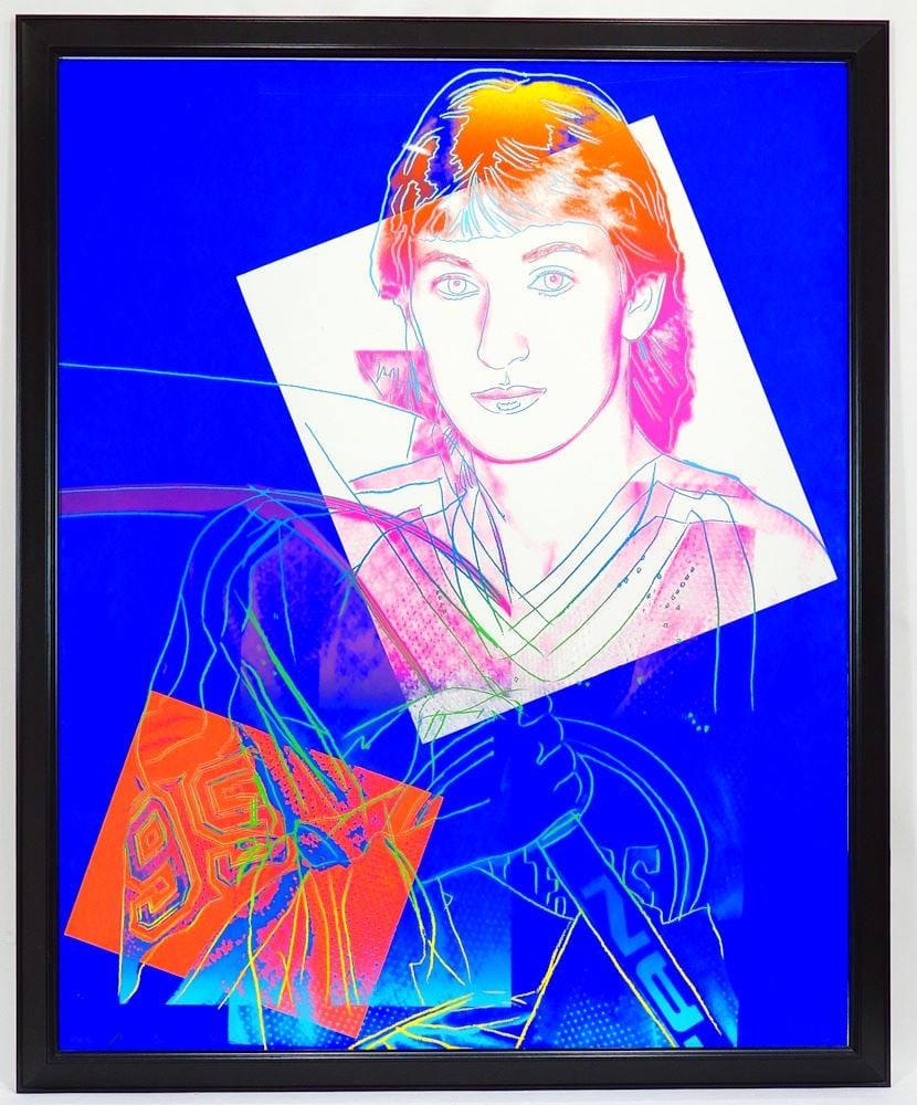 Silk Screen signed Andy Warhol, 39 1/2 x 31 1/2", "Wayne Gretzky" #296/300. (1 of 9)