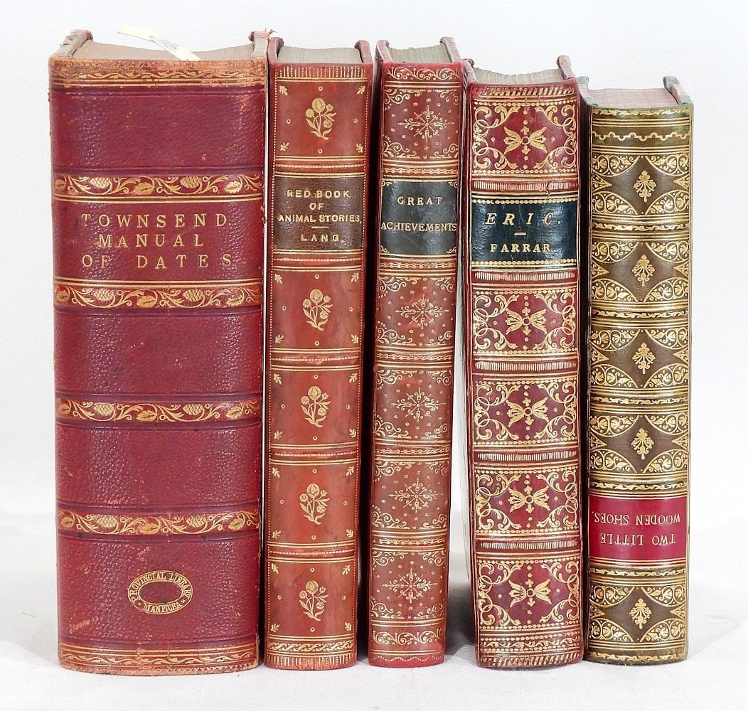 Five Antique Books, 19th C. .Scholastic Prizes-Ouida-G.H. Townsend. (1 of 9)