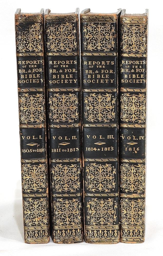 Books: Four Volumes "Reports of the Br & For. Bible Society-London- J. Tilling-1805-1816. (1 of 10)