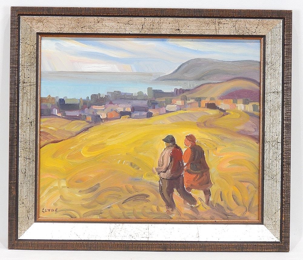 Oil on Board signed (Henry George) Glyde, 10 x 12" "Overlooking Shoreham". (1 of 10)