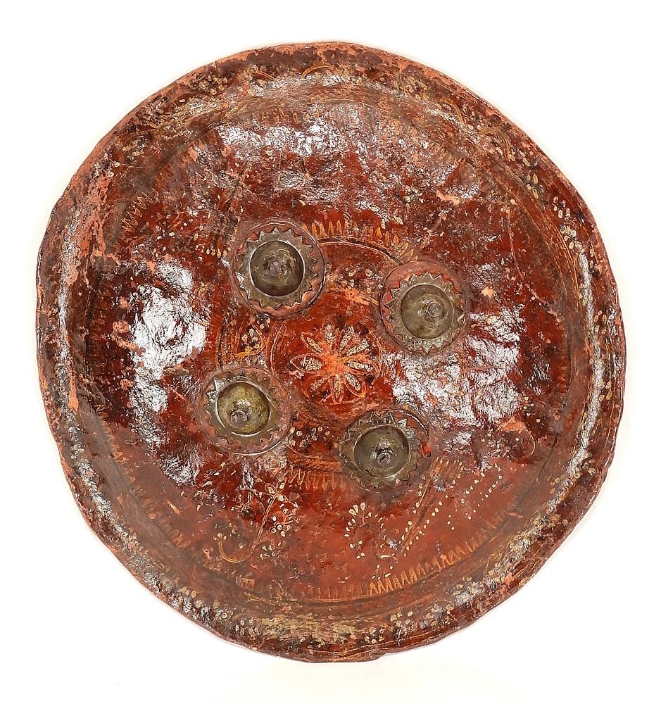 Antique Indo Persian Dhal Shield, 3 x 16 1/2 x 15 1/2". (1 of 5)