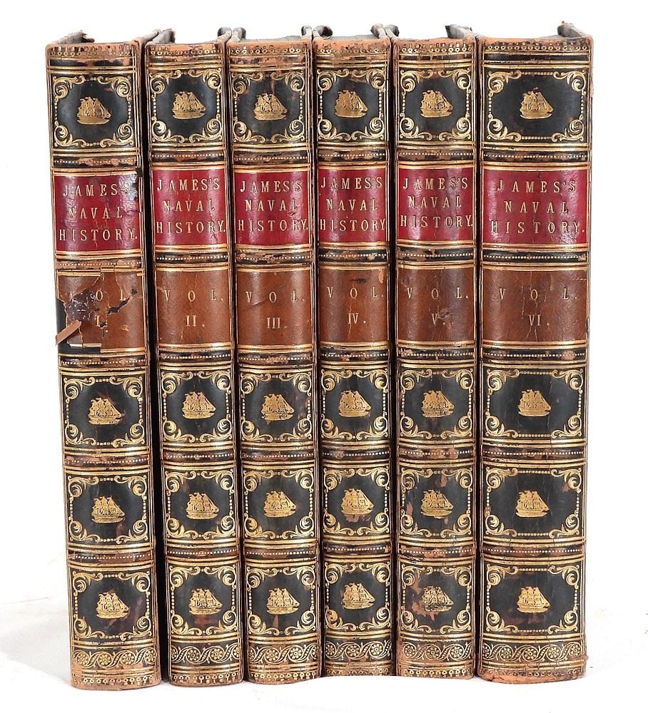 Books: Six Volumes "James's Naval History"-W.James-London-R. Bentley- 1847.: Books: Six Volumes "James's Naval History"-W.James-London-R. Bentley- 1847.