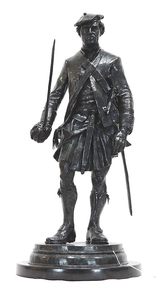 Bronze Statue signed Alan Henderson, 19 3/4"h, "Sargeant Donald MacLeod", 1999. (1 of 5)