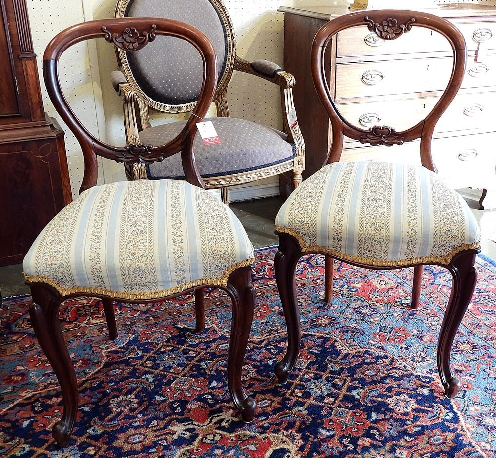 Pair of Mid 19th C. Rosewood Dining Chairs, 33 1/4"h. (1 of 2)