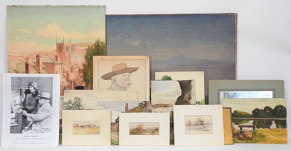 Collection by Ron Cooper: Water Colour Paintings & Archival Material , Lrgst 20 x 30".: Collection by Ron Cooper: Water Colour Paintings & Archival Material , Lrgst 20 x 30".