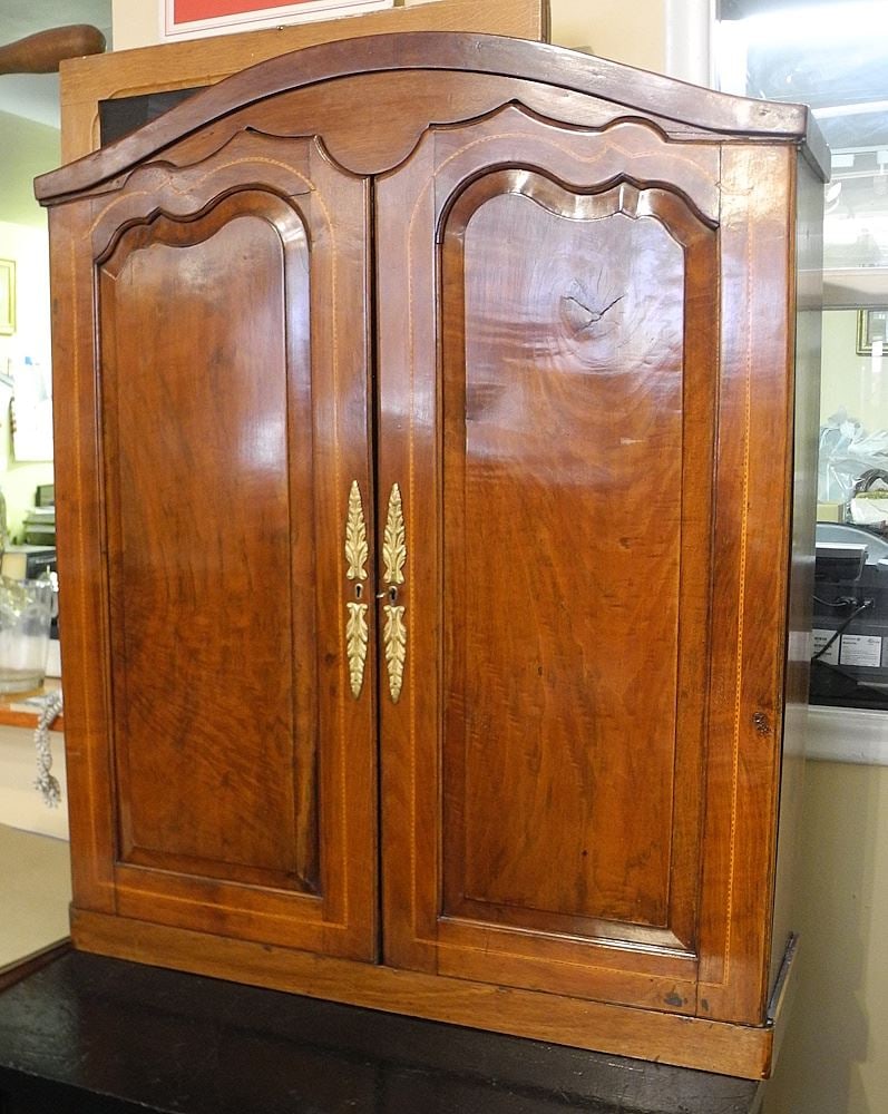 Late 18th C. Inlaid Mahogany Cabinet Top, 45 1/4"h (no ????). (1 of 3)