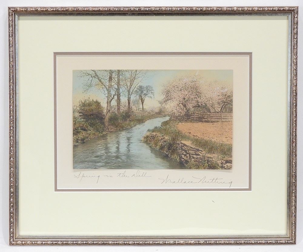 Colour Print by Wallace Nutting, 6 x 9 1/2" "Spring in The Dell". (1 of 3)