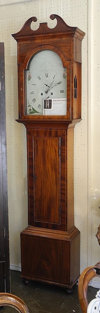 Mahogany Tall Case Clock C.1840, 87" h. (1 of 6)