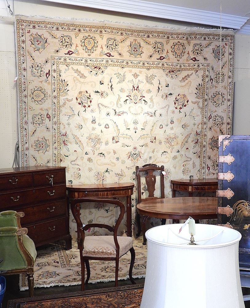 Hand Knotted Indian Carpet Approximately 10' x 13'.: Hand Knotted Indian Carpet Approximately 10' x 13'.