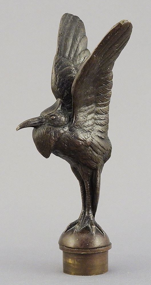 19th C. Bronze Bird, 5"h, 203g (no base). (1 of 3)