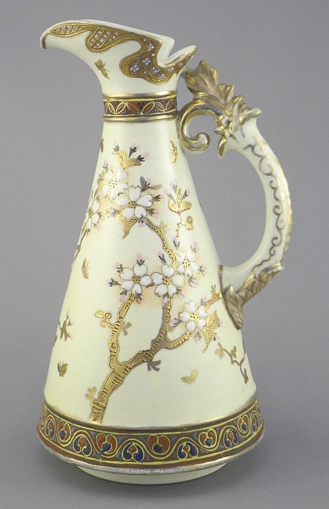 Satsuma Pottery Ewer, 9 1/2"h. (1 of 4)